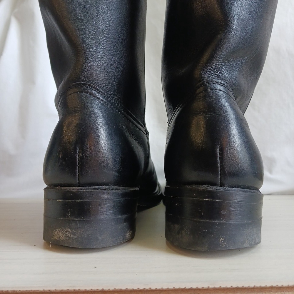 Vintage Red Wing Pecos Black Leather Steel Toe Cowboy Boots - Picture 9 of 13